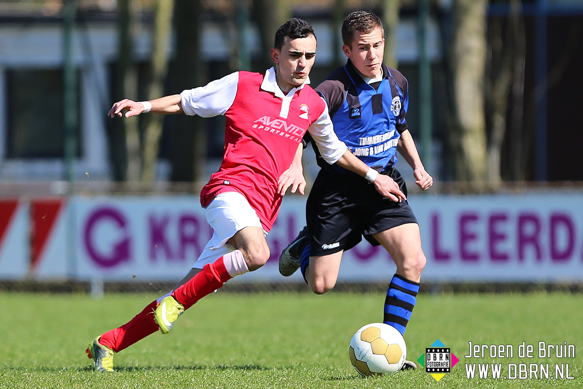 Voetbalwedstrijd tussen Leerdam Sport '55 A1 en vv Streefkerk A1